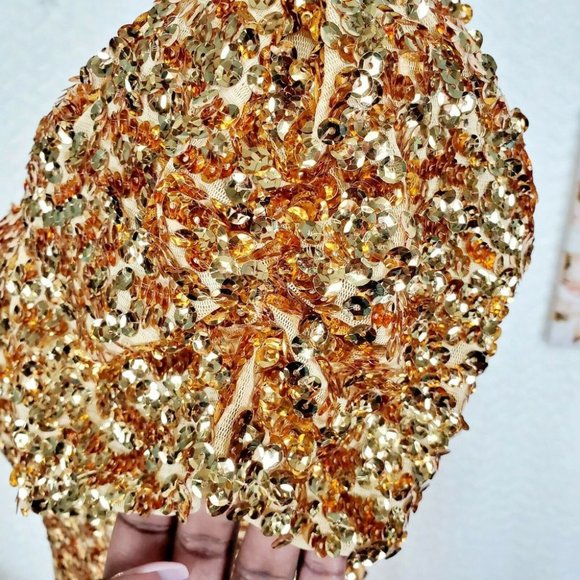 Silver Women's Size Small S Sequin Sheath Dress - Picture 5 of 7